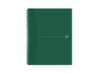 Notatbok OXFORD Origins A4+ rut 90g grøn
