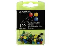 Kartnåler EXACOMPTA 15x4mm Ass (100)