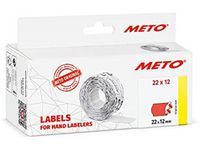 Prisetikett METO 22X12mm rød (6)