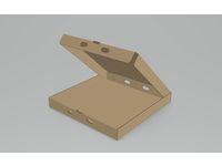 Pizzaeske 31x31x3,5cm brun
