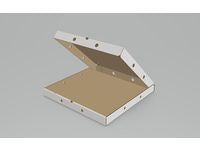 Pizzaeske 40x40x3,8cm hvit/brun