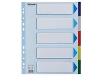 Skilleblad ESSELTE A4+ PP 5-delt 5frg
