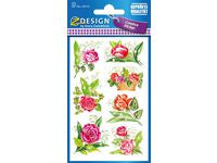 Etikett AVERY dekor blomster roser (3)