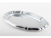 Fat ovalt 46x30cm rpet sølv (5)