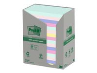 Notatblokk POST-IT 76x127 Resirk ass(16)